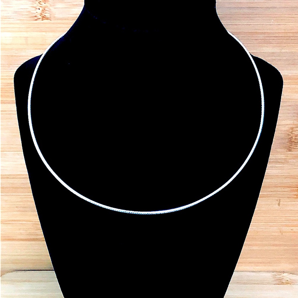 $136 Designer Estate Choker Necklace Silver Sterling Marked MILOR 925 ITALY